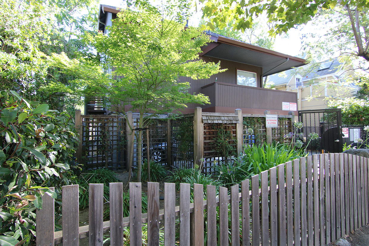Garden around building